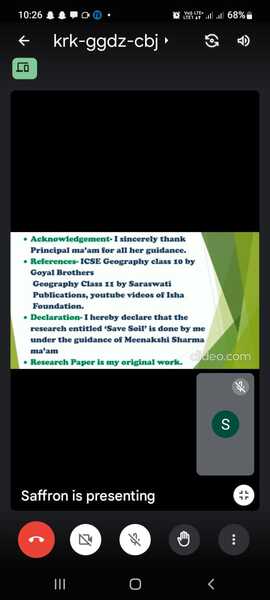 Jalandhar Sahodaya Inter School Research And Paper Presentation Competition (Online) Hosted By Saffron Public School, Phagwara.